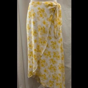New! Ann Taylor Skirt Yellow and White 12